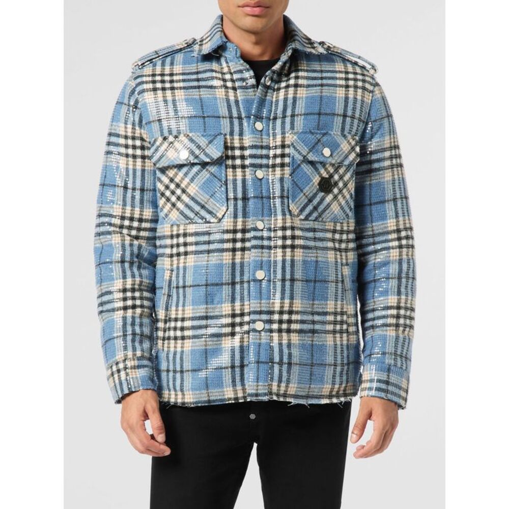 Philipp Plein Jacket Men Turquoise
